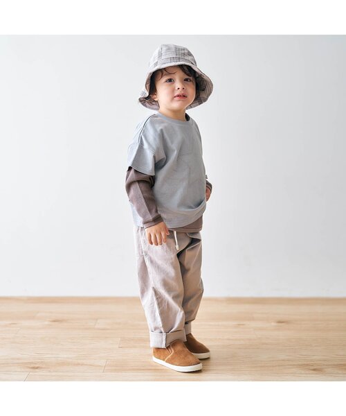 apres les cours（アプレレクール）の「スターパッチ２PTシャツ（Tシャツ/カットソー・キッズ・グリーン/オレンジ/サックスブルー・90/100/110/130/140/80/120）」の4枚目の写真