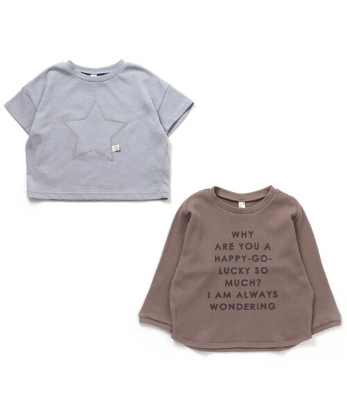 apres les cours（アプレレクール）の「スターパッチ２PTシャツ（Tシャツ/カットソー・キッズ・グリーン/オレンジ/サックスブルー・90/100/110/130/140/80/120）」の20枚目の写真