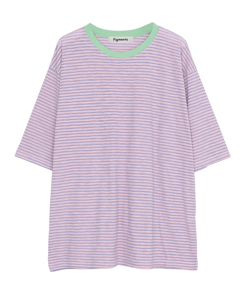 Figments（フィグメンツ）の「カラーボーダーＴシャツ（Tシャツ/カットソー・レディース・イエロー/ピンク・FREE）」の6枚目の写真