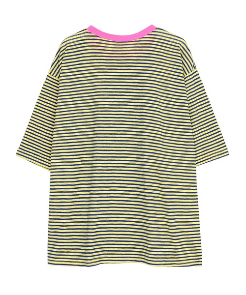 Figments（フィグメンツ）の「カラーボーダーＴシャツ（Tシャツ/カットソー・レディース・イエロー/ピンク・FREE）」の10枚目の写真