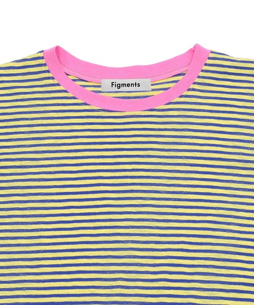 Figments（フィグメンツ）の「カラーボーダーＴシャツ（Tシャツ/カットソー・レディース・イエロー/ピンク・FREE）」の3枚目の写真