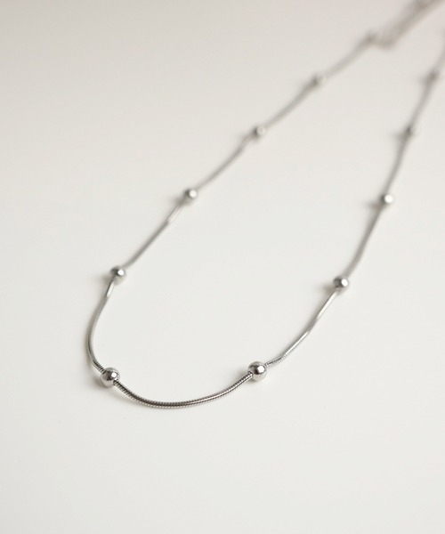 ieLS（イエルズ）の「金属アレルギー対応 「ieLS」 ステンレス ボールチェーン ネックレス（ネックレス・メンズ・シルバー/シルバー系その他・45cm/37cm）」の5枚目の写真