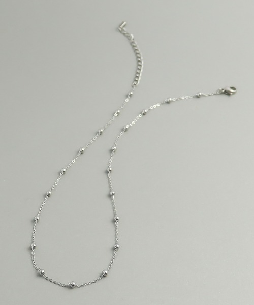 ieLS（イエルズ）の「金属アレルギー対応 「ieLS」 ステンレス ボールチェーン ネックレス（ネックレス・メンズ・シルバー/シルバー系その他・45cm/37cm）」の7枚目の写真