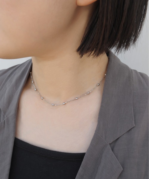 ieLS（イエルズ）の「金属アレルギー対応 「ieLS」 ステンレス ボールチェーン ネックレス（ネックレス・メンズ・シルバー/シルバー系その他・45cm/37cm）」の8枚目の写真