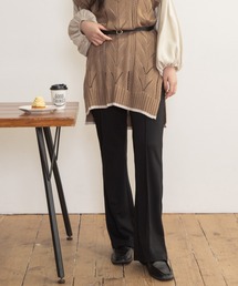 Mysa&Liina | カットフレアパンツ(スラックス)