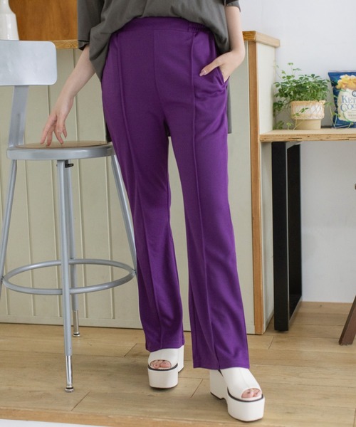 Mysa&Liina(ミーサリーナ)の「カットフレアパンツ(スラックス・レディース・ブラック/パープル/レッド/ピンク・M)」の21枚目の写真