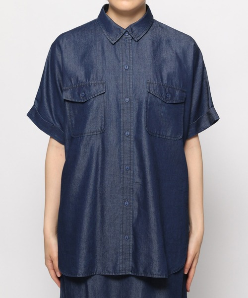 LEPSIM（レプシィム）の「ミリタリーポケシャツ　955651（シャツ/ブラウス・レディース・ネイビー/グレー/ライトグリーン・FREE）」の18枚目の写真