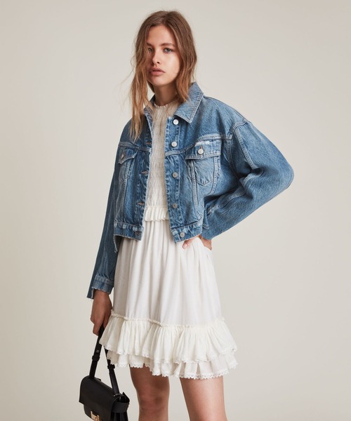 ALLSAINTS（オールセインツ）の「BETH PATCH JACKET | BETH PATCH ジャケット（デニムジャケット・レディース・インディゴブルー・2/10/8/6/4）」の7枚目の写真