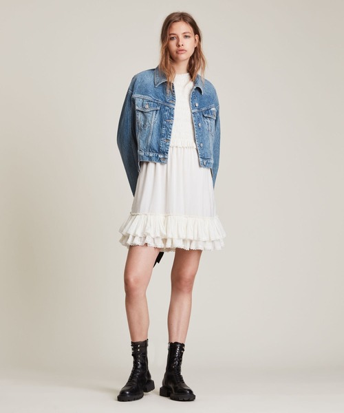 ALLSAINTS（オールセインツ）の「BETH PATCH JACKET | BETH PATCH ジャケット（デニムジャケット・レディース・インディゴブルー・2/10/8/6/4）」の6枚目の写真