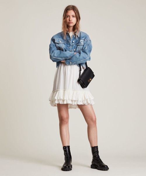 ALLSAINTS（オールセインツ）の「BETH PATCH JACKET | BETH PATCH ジャケット（デニムジャケット・レディース・インディゴブルー・2/10/8/6/4）」の2枚目の写真