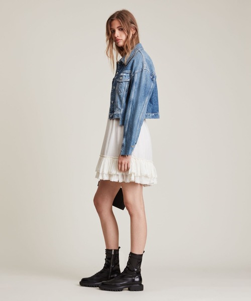 ALLSAINTS（オールセインツ）の「BETH PATCH JACKET | BETH PATCH ジャケット（デニムジャケット・レディース・インディゴブルー・2/10/8/6/4）」の5枚目の写真
