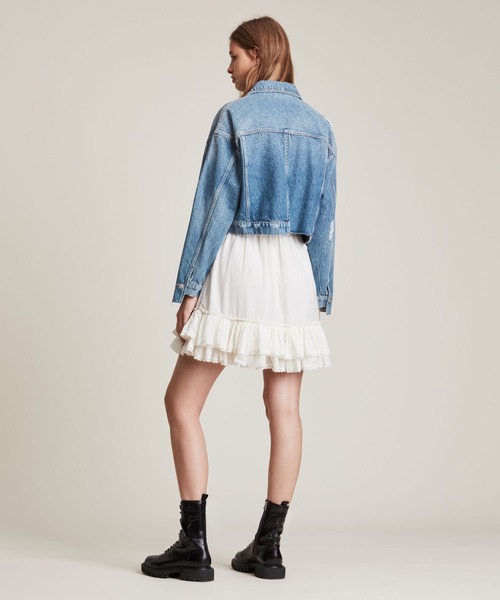 ALLSAINTS（オールセインツ）の「BETH PATCH JACKET | BETH PATCH ジャケット（デニムジャケット・レディース・インディゴブルー・2/10/8/6/4）」の3枚目の写真
