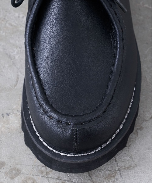 INTER FACTORY（インターファクトリー）の「ファッションインフルエンサー DAISUKE - シャークソールチロリアンレザーシューズ　made in INTER FACTORY（ドレスシューズ・メンズ・ブラック・SMALL/MEDIUM/LARGE）」の14枚目の写真