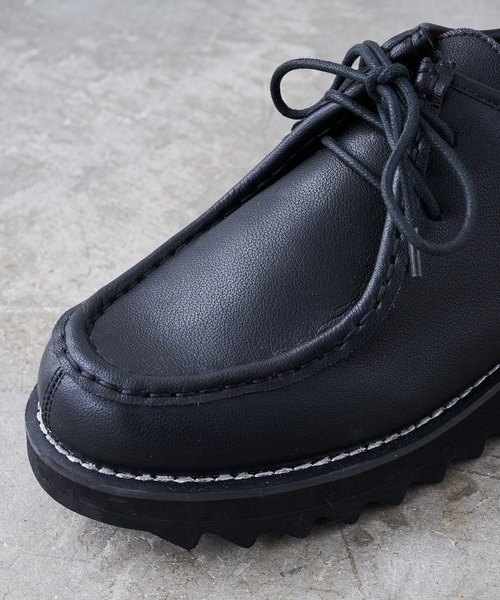 INTER FACTORY（インターファクトリー）の「ファッションインフルエンサー DAISUKE - シャークソールチロリアンレザーシューズ　made in INTER FACTORY（ドレスシューズ・メンズ・ブラック・SMALL/MEDIUM/LARGE）」の13枚目の写真