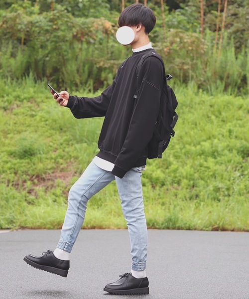 INTER FACTORY（インターファクトリー）の「ファッションインフルエンサー DAISUKE - シャークソールチロリアンレザーシューズ　made in INTER FACTORY（ドレスシューズ・メンズ・ブラック・SMALL/MEDIUM/LARGE）」の21枚目の写真