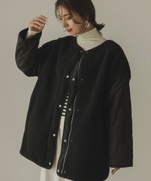 rectangle | ボア×キルティングリバーシブルコート(ノーカラージャケット)