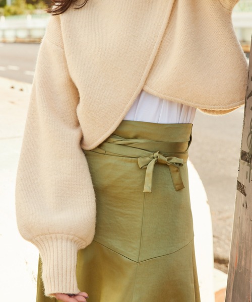 Keeepy(キーピー)の「【Keeepy】volume sleeve turtleneck knit pullover(ニット/セーター・レディース・ブラック/アイボリー・FREE)」の7枚目の写真