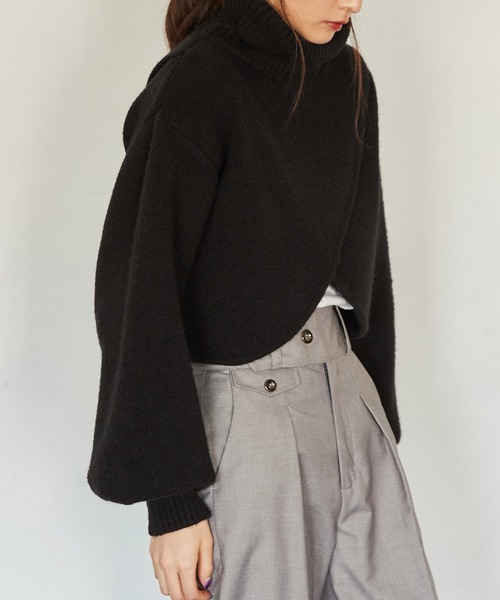 Keeepy(キーピー)の「【Keeepy】volume sleeve turtleneck knit pullover(ニット/セーター・レディース・ブラック/アイボリー・FREE)」の20枚目の写真
