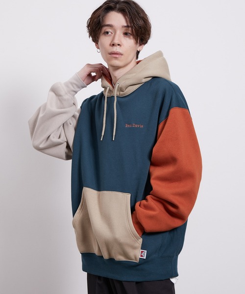 JUNRED(ジュンレッド)の「BEN DAVIS裏毛クレイジーパーカー(パーカー・メンズ・パープル/グレー/グリーン・LL/M/L)」の2枚目の写真