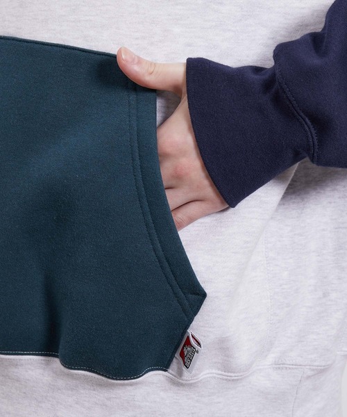 JUNRED(ジュンレッド)の「BEN DAVIS裏毛クレイジーパーカー(パーカー・メンズ・パープル/グレー/グリーン・LL/M/L)」の6枚目の写真