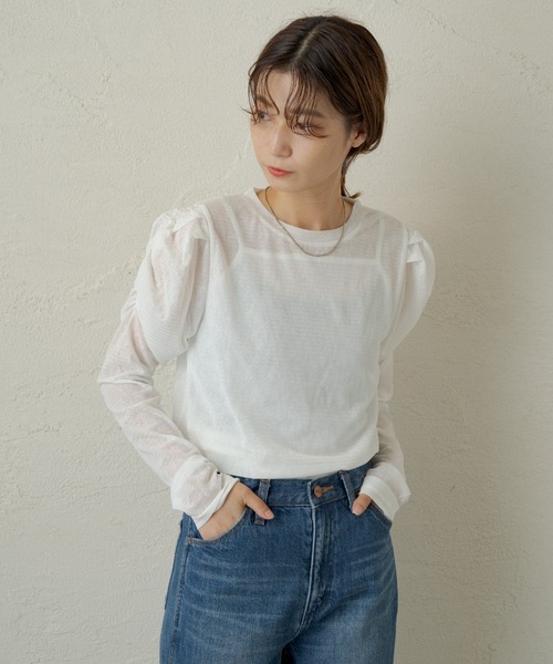 Kastane（カスタネ）の「ジゴスリーブシアープルオーバー（Tシャツ/カットソー・レディース・オフホワイト/ブラック・FREE）」の17枚目の写真