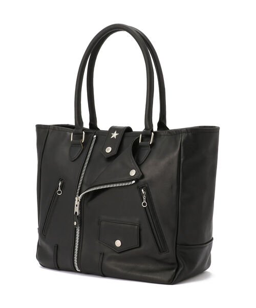 schott（ショット）の「Schott/ショット/RIDERS TOTE BAG/ライダース トートバッグ（トートバッグ・メンズ・ブラック・FREE）」の4枚目の写真