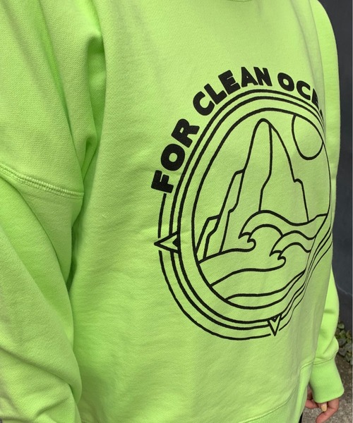 PIPING HOT FUTURE（パイピングホットフューチャー）の「L/S OVERSIZE MOCK NECK CREW PULLOVE（スウェット・レディース・ライム・S/XS）」の6枚目の写真