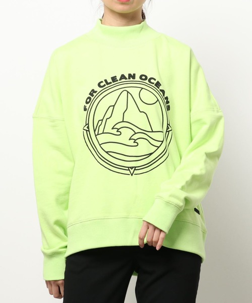 PIPING HOT FUTURE（パイピングホットフューチャー）の「L/S OVERSIZE MOCK NECK CREW PULLOVE（スウェット・レディース・ライム・S/XS）」の7枚目の写真
