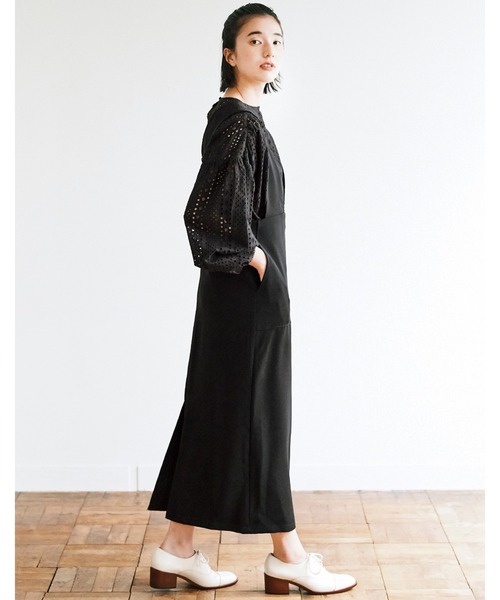 avecmoi（アヴェクモワ）の「【佐藤かなさんプロデュース】 アヴェクモワ　カットワークレースブラウス〈黒〉（シャツ/ブラウス・レディース・ブラック・MEDIUM）」の5枚目の写真