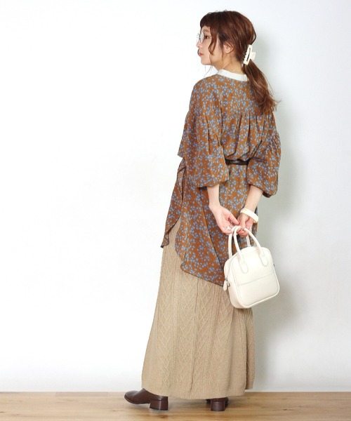 Crisp（クリスプ）の「ケーブルマーメイドスカート（スカート・レディース・ベージュ/グレー・FREE）」の18枚目の写真