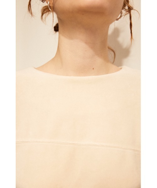 SLY（スライ）の「【Sly Skin】VELOURS CROP TOPS/クロップトップス（ルームウェア/パジャマ・レディース・アイボリー/ミント・FREE）」の7枚目の写真