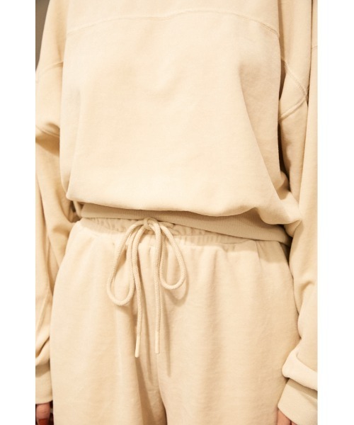 SLY（スライ）の「【Sly Skin】VELOURS CROP TOPS/クロップトップス（ルームウェア/パジャマ・レディース・アイボリー/ミント・FREE）」の4枚目の写真