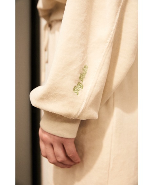 SLY（スライ）の「【Sly Skin】VELOURS CROP TOPS/クロップトップス（ルームウェア/パジャマ・レディース・アイボリー/ミント・FREE）」の10枚目の写真