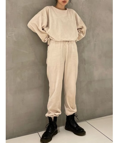 SLY（スライ）の「【Sly Skin】VELOURS CROP TOPS/クロップトップス（ルームウェア/パジャマ・レディース・アイボリー/ミント・FREE）」の20枚目の写真