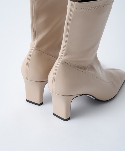 FABIO RUSCONI（ファビオルスコーニ）の「【FABIO RUSCONI/ファビオ ルスコーニ】ストレッチショートブーツ（ブーツ・レディース・オフホワイト/ブラック・36/37/38）」の6枚目の写真