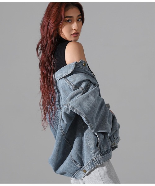 LATINA（ラティーナ）の「オーバーサイズビッグデニムジャケット（デニムジャケット・レディース・ブルー・FREE）」の6枚目の写真