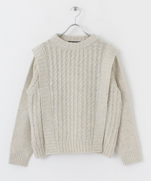 URBAN RESEARCH（アーバンリサーチ）の「2WAY変形ケーブルニットプルオーバー（ニット/セーター・レディース・オフホワイト/ベージュ系その他/ロイヤルブルー・FREE）」の21枚目の写真