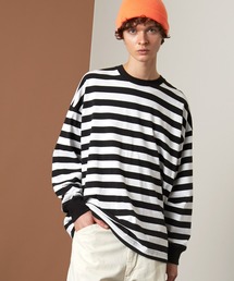 EMMA CLOTHES | オーバーサイズ ボーダーL/Sカットソー EMMA CLOTHES(Tシャツ/カットソー)