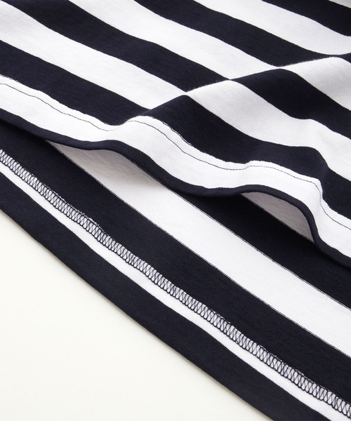 EMMA CLOTHES（エマクローズ）の「オーバーサイズ ボーダーL/Sカットソー EMMA CLOTHES（Tシャツ/カットソー・メンズ・ブラック/ネイビー・M/L）」の14枚目の写真