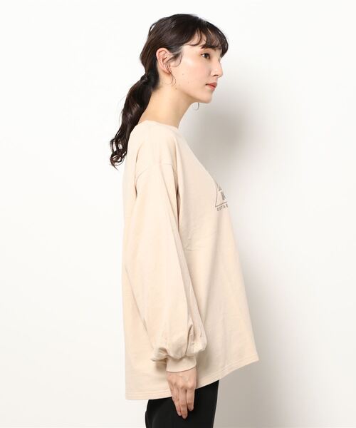 Samansa Mos2（サマンサ モスモス）の「【KELTY別注】ビッグシルエット発泡プリント長袖Tシャツ（Tシャツ/カットソー・レディース・チャコール/ベージュ/マスタード・ﾌﾘ-）」の5枚目の写真
