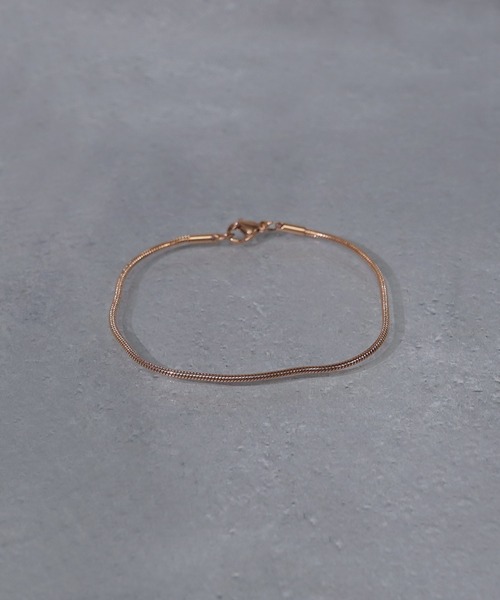 SBG（エスビー）の「SBG スネークチェーンブレスレット（ブレスレット・メンズ・ブラック/シルバー/ゴールド/ピンクゴールド・16cm/18cm/20cm）」の4枚目の写真