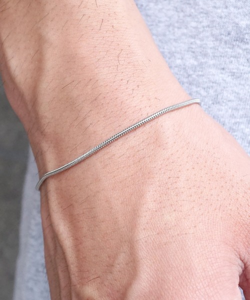 SBG（エスビー）の「SBG スネークチェーンブレスレット（ブレスレット・メンズ・ブラック/シルバー/ゴールド/ピンクゴールド・16cm/18cm/20cm）」の5枚目の写真