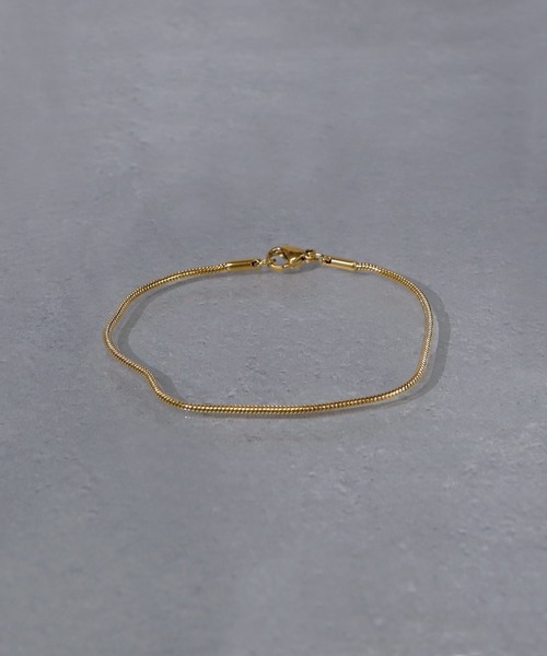 SBG（エスビー）の「SBG スネークチェーンブレスレット（ブレスレット・メンズ・ブラック/シルバー/ゴールド/ピンクゴールド・16cm/18cm/20cm）」の6枚目の写真