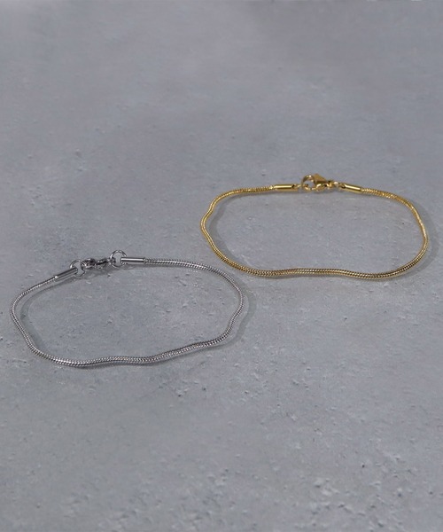 SBG（エスビー）の「SBG スネークチェーンブレスレット（ブレスレット・メンズ・ブラック/シルバー/ゴールド/ピンクゴールド・16cm/18cm/20cm）」の9枚目の写真