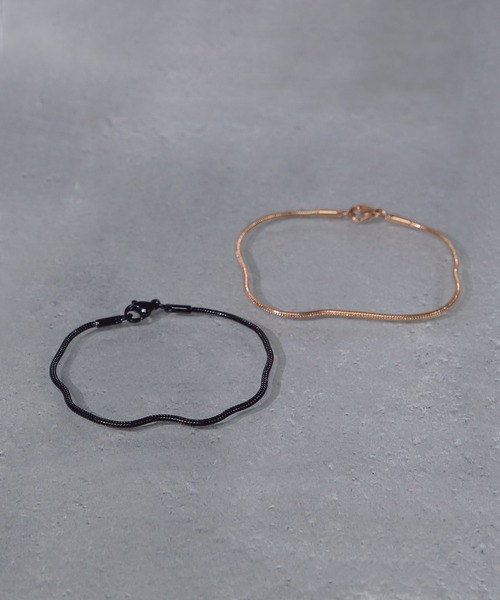 SBG（エスビー）の「SBG スネークチェーンブレスレット（ブレスレット・メンズ・ブラック/シルバー/ゴールド/ピンクゴールド・16cm/18cm/20cm）」の10枚目の写真