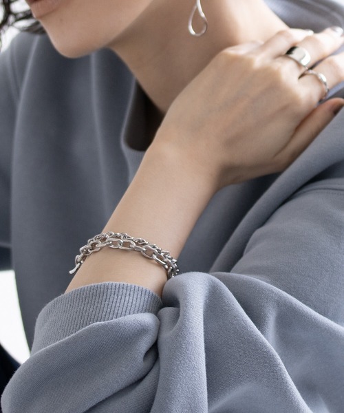 JUICY ROCK(ジューシーロック)の「ラウンドアンカーチェーンブレスレット(全長18cm)(ブレスレット・レディース・ゴールド/シルバー・ONE SIZE)」の5枚目の写真