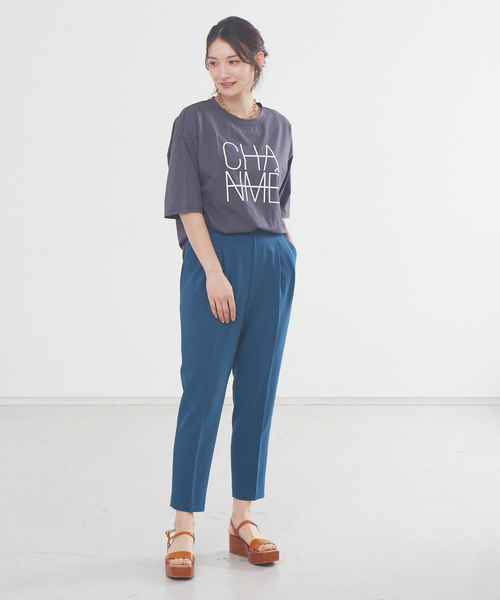 abahouse mavie（アバハウスマヴィ）の「【感嘆パンツ】タックテーパードパンツ（その他パンツ・レディース・ストライプ/オフホワイト/グリーン/ブラック/チェック/セージグリーン・32/34/36/38/40）」の13枚目の写真