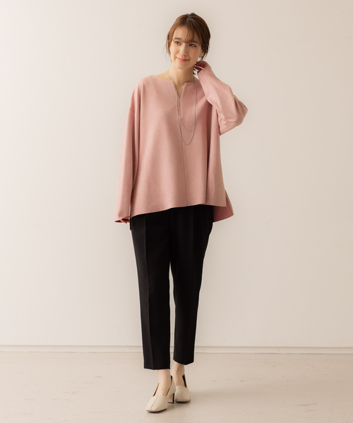 abahouse mavie（アバハウスマヴィ）の「【感嘆パンツ】タックテーパードパンツ（その他パンツ・レディース・ストライプ/オフホワイト/グリーン/ブラック/チェック/セージグリーン・32/34/36/38/40）」の19枚目の写真