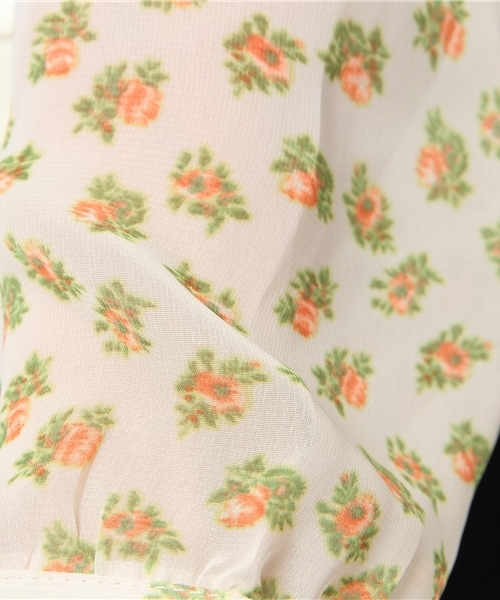 Kastane（カスタネ）の「【Kastane】袖シフォン9分袖プルオーバー（Tシャツ/カットソー・レディース・チャコールグレー/ベージュ/スミクロ/ホワイト系その他/ホワイト/ブラック系その他・FREE）」の7枚目の写真