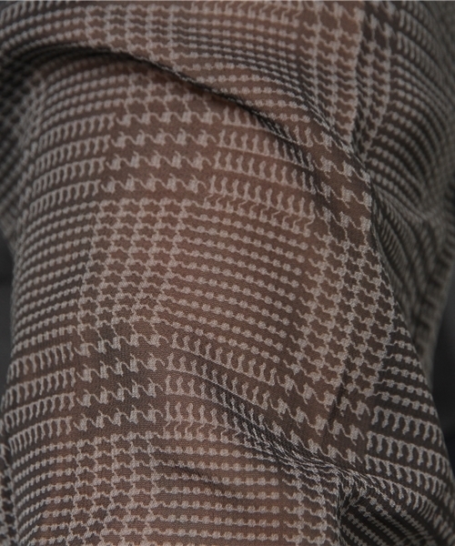 Kastane（カスタネ）の「【Kastane】袖シフォン9分袖プルオーバー（Tシャツ/カットソー・レディース・チャコールグレー/ベージュ/スミクロ/ホワイト系その他/ホワイト/ブラック系その他・FREE）」の8枚目の写真